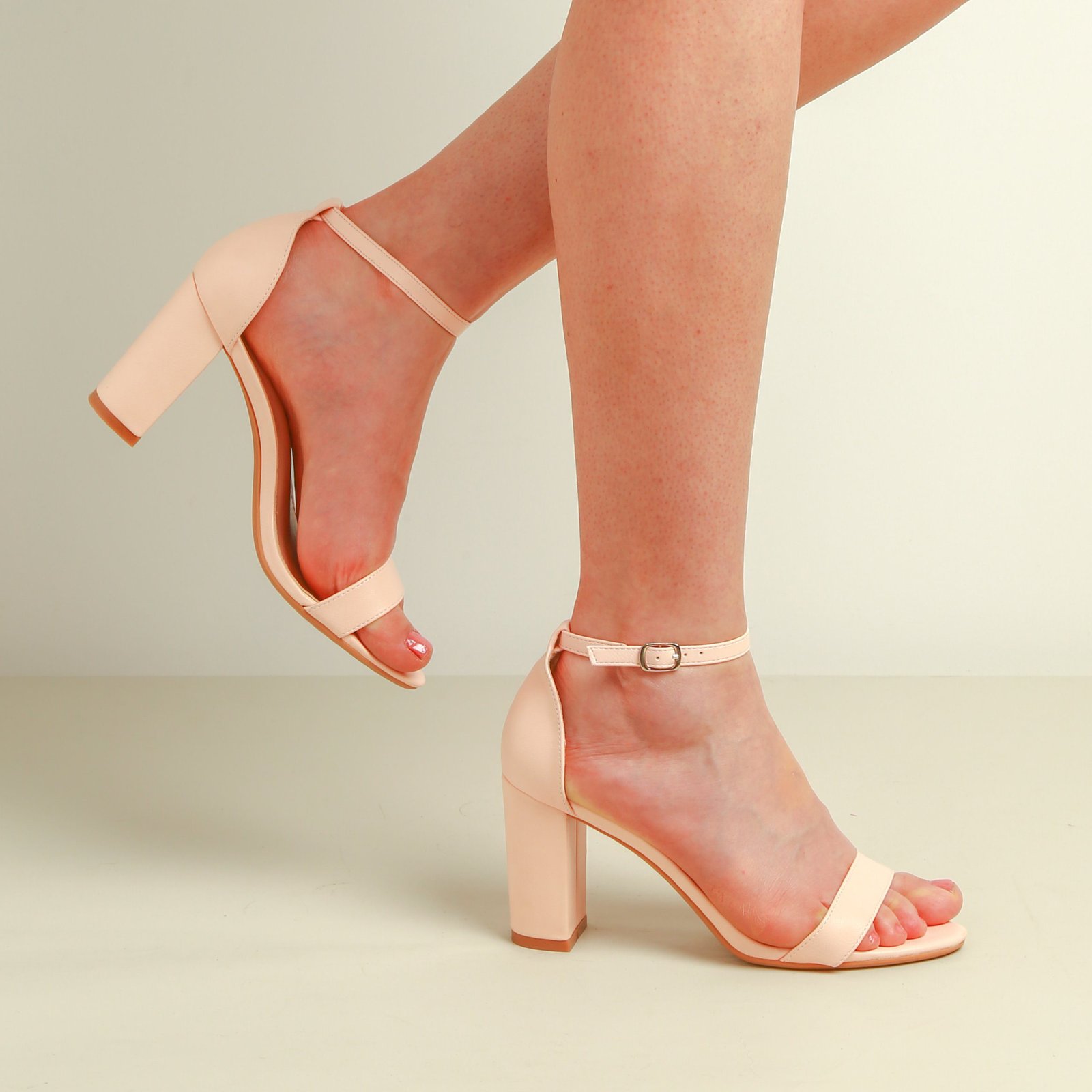 sandale rose pale a talon