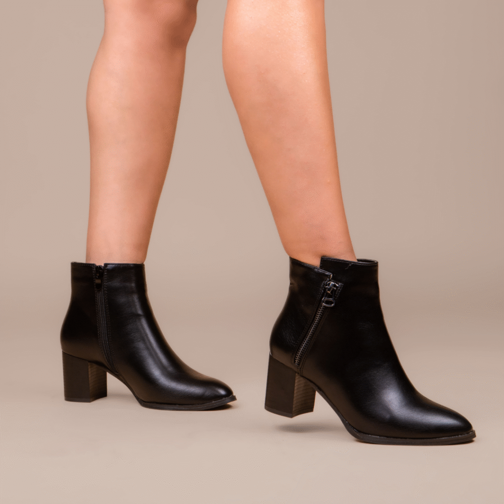 Bottine - simili cuir - Noir - Lg002-001