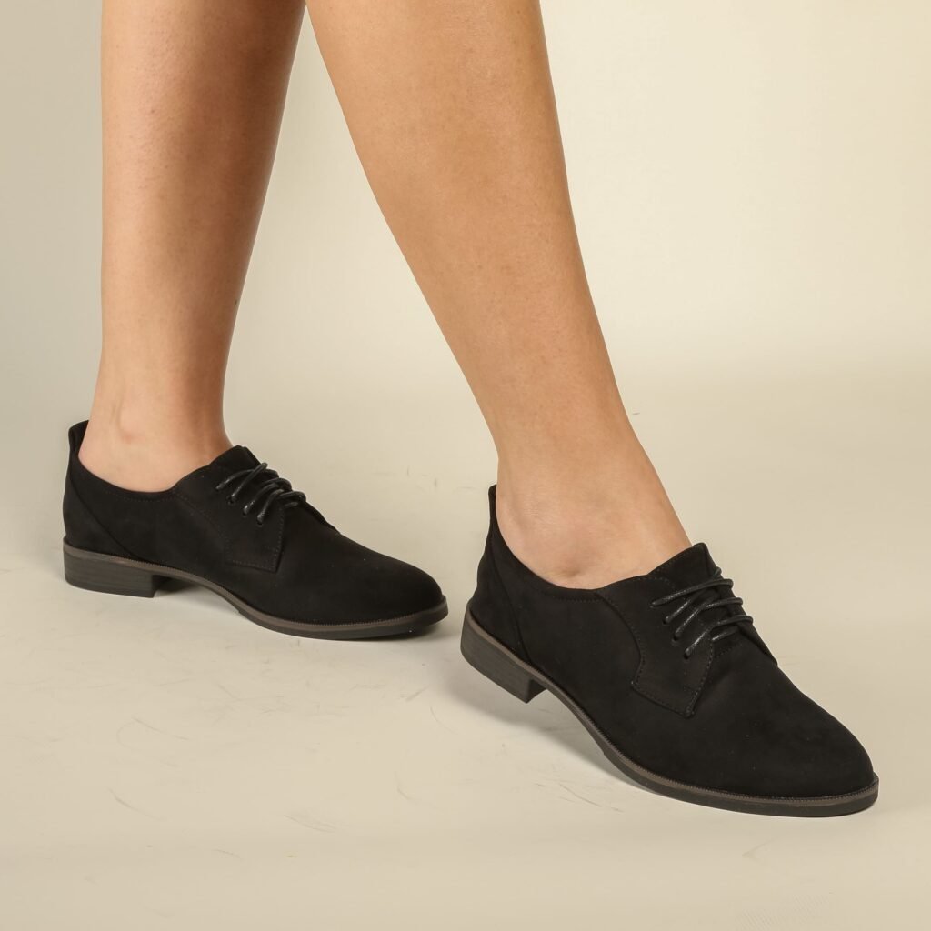 Derbies - Daim - Noir - Bc020-001