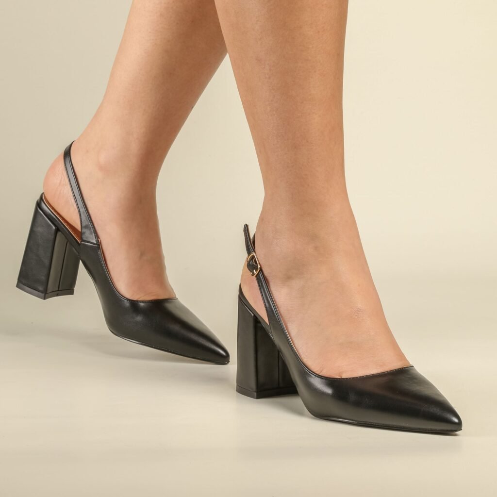 Escarpins - simili cuir - Noir - Bc025-001