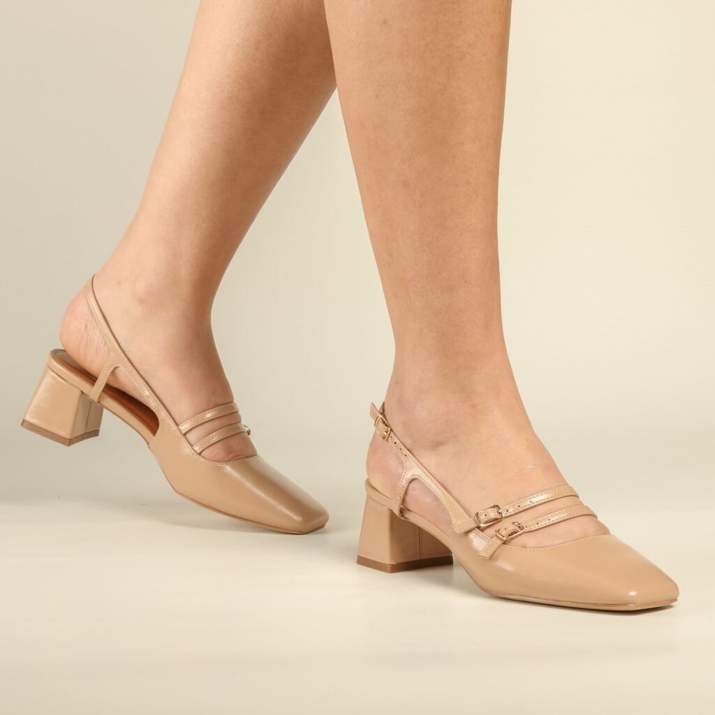 Escarpins Mary jane - Simili cuir - Nude - Bc023-001